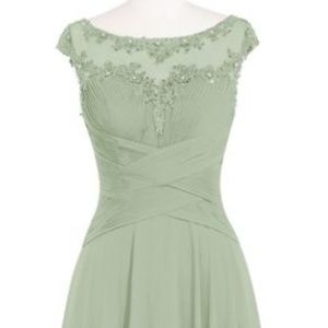 Azazie Dusty Sage Dress